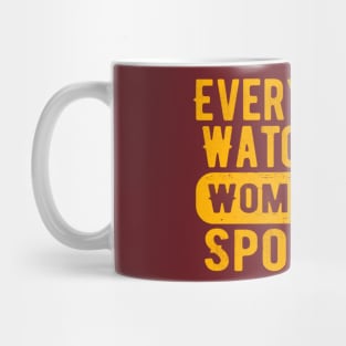Retro everyone watches women's sports Mug